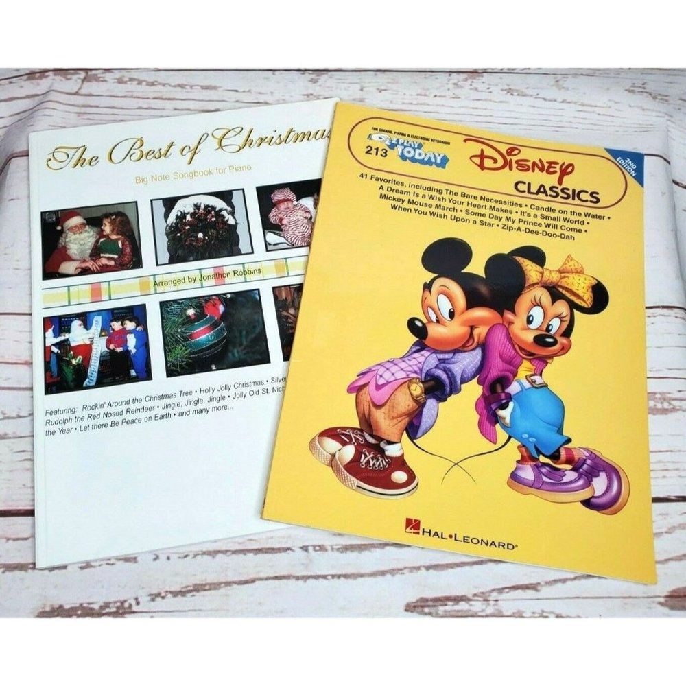 3 Piano Books Disney Classic,The Best Of Christmas & Nutcracker Suite Highlight